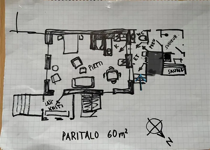 Loma-asunnot Lapinkangas Yksiö 60m2 Paritalossa, Oma Piha Ja Sauna